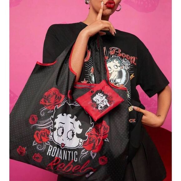 Betty Boop Handbags - Betty Boop Reusable Foldable Tote Bag